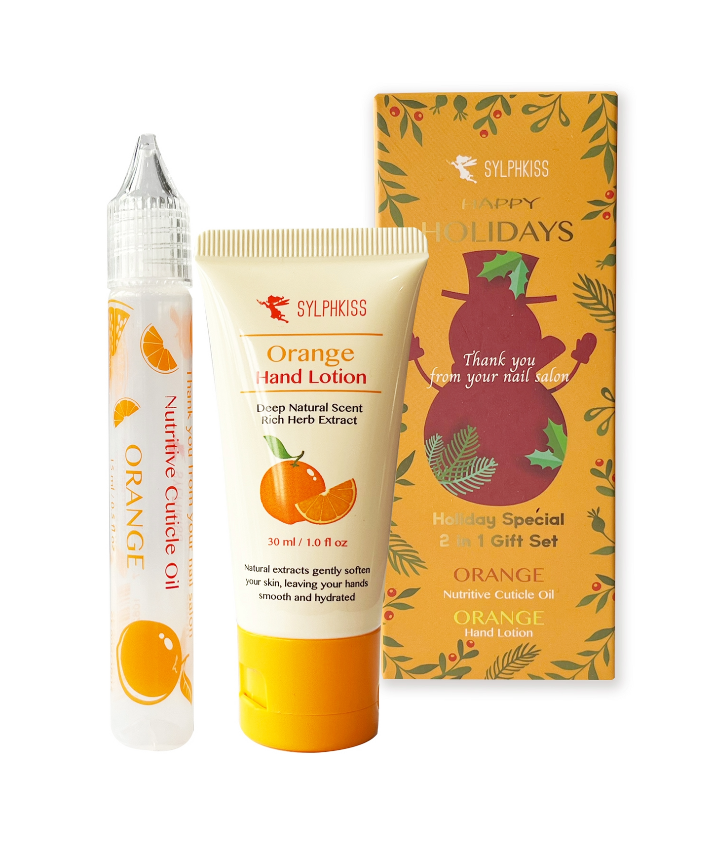 Holiday Special 2 in 1 Gift Set - Orange Cuticle Oil & Orange Hand Lotion
