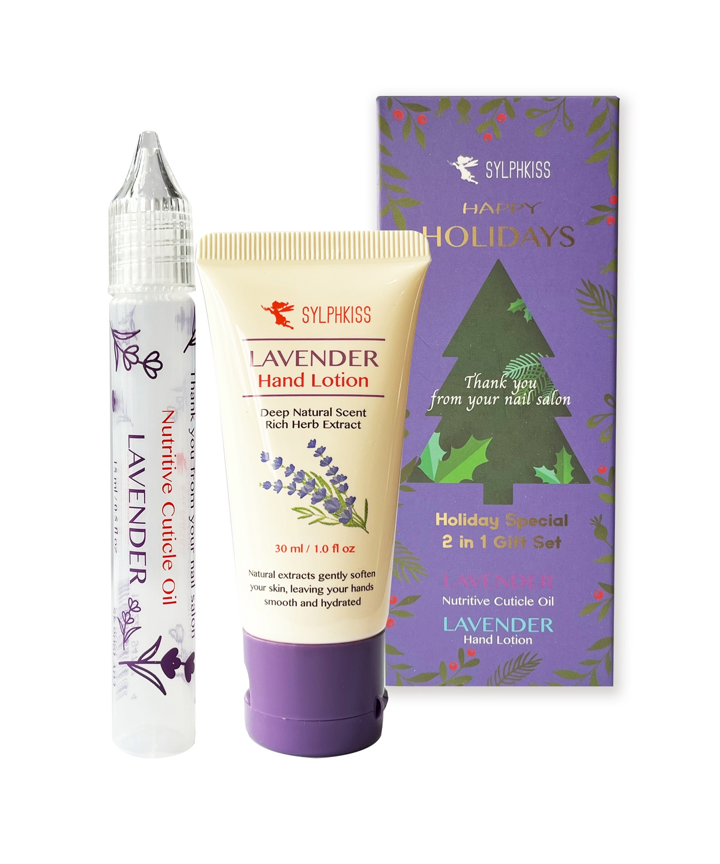 Holiday Special 2 in 1 Gift Set - Lavender Cuticle Oil & Lavender Hand Lotion