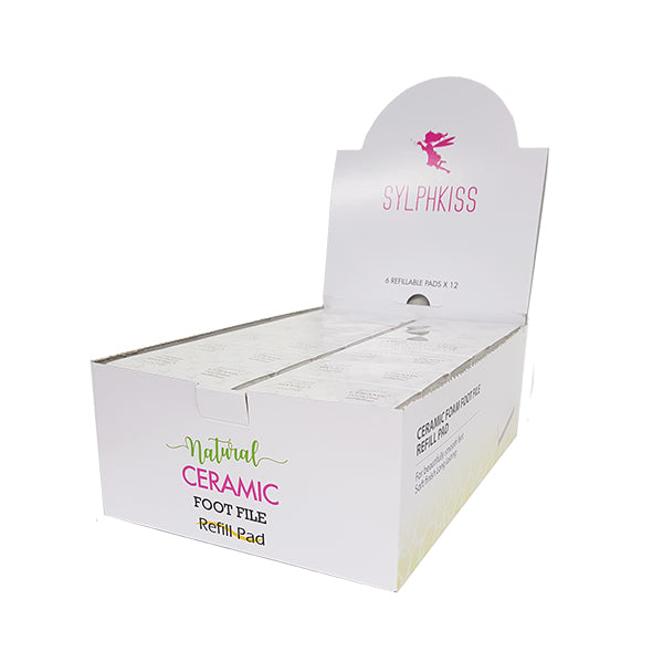 Ceramic Foot File Refill Pad 6pcs x 12 Display
